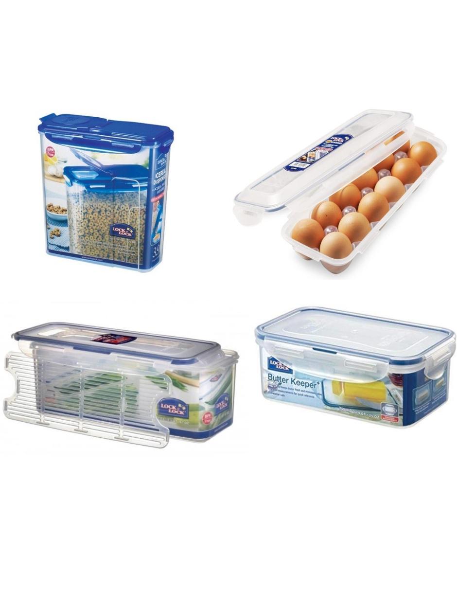 Set contenedores de plástico 4 piezas Set contenedores de plástico 4 piezas