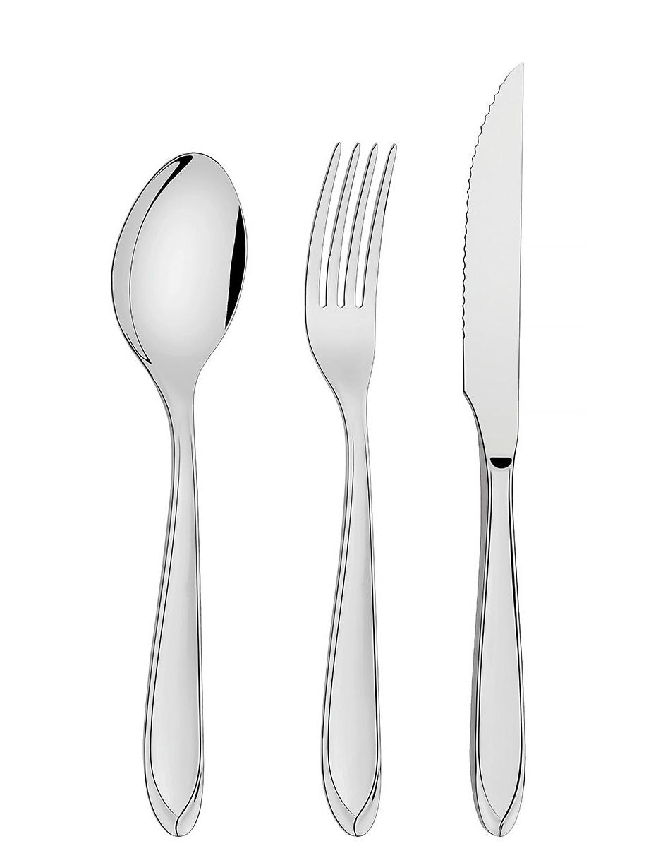Set cubiertos acero 24 piezas 2