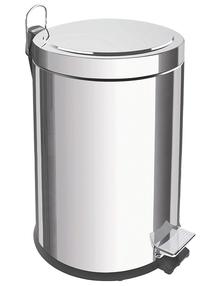 Bote de basura acero inoxidable c/pedal Tramontina 5 L