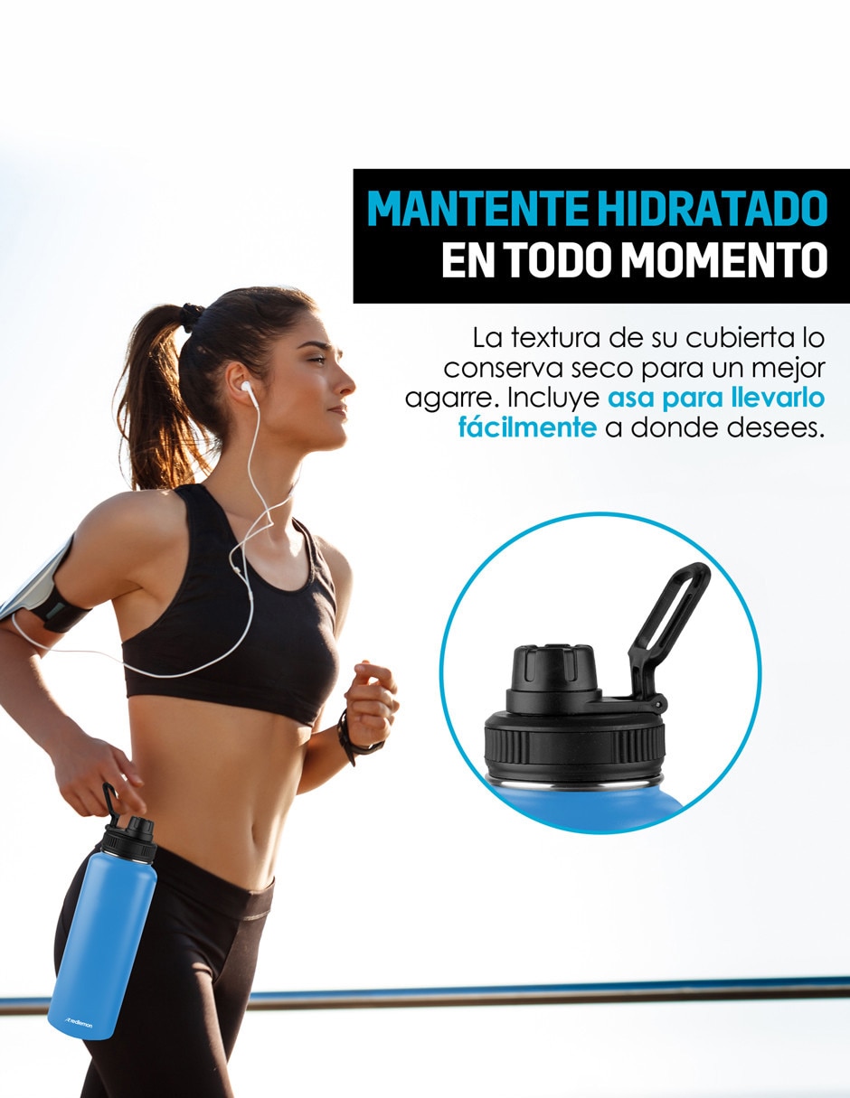 Termo de acero inoxidable con tapa rosca 1.2 L 3
