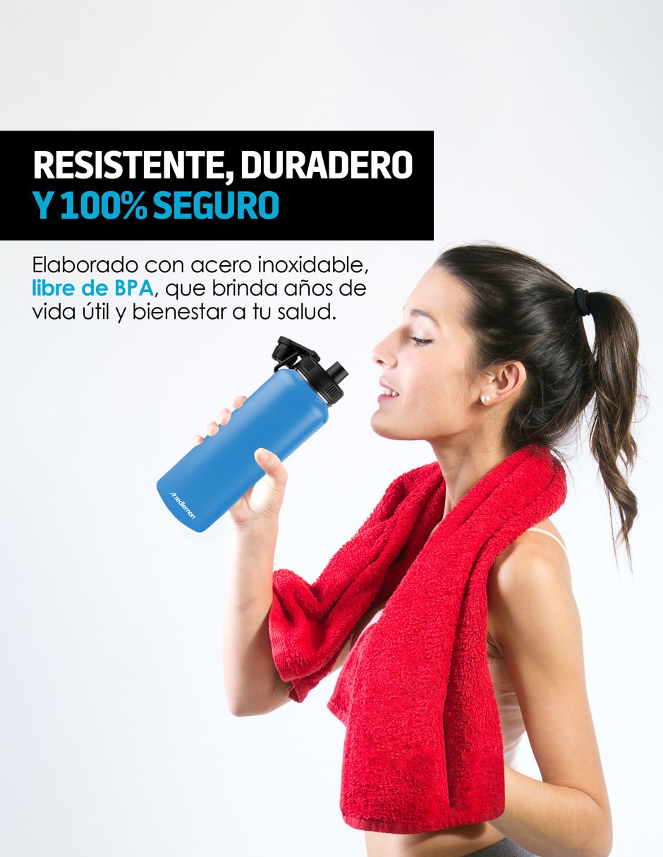 Termo de acero inoxidable con tapa rosca 1.2 L 5