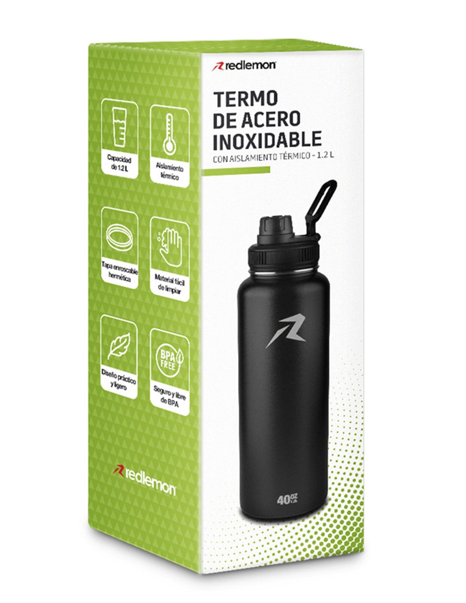 Termo de acero inoxidable con tapa rosca 1.2 L 9