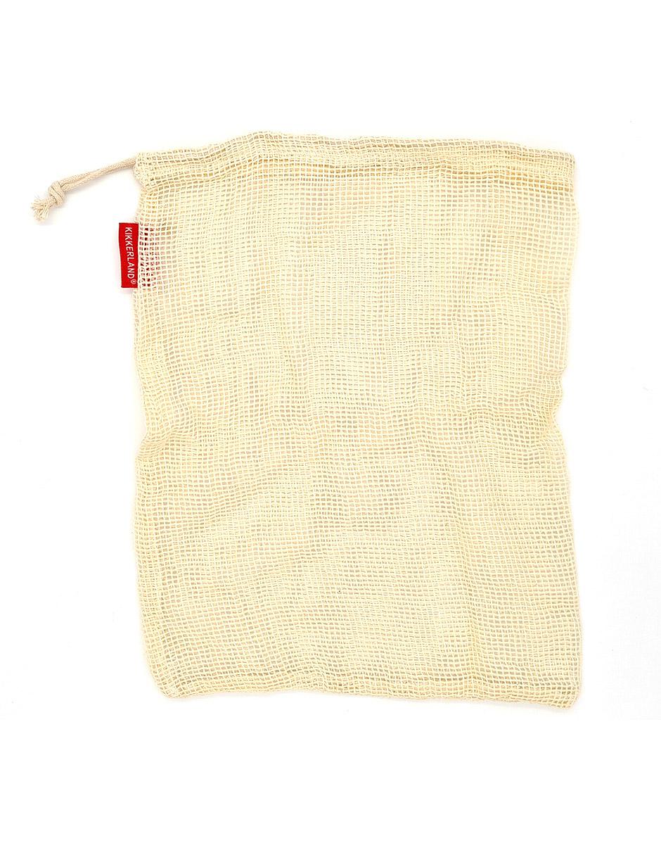 Kit De 5 Bolsas Kikkerland Reutilizables Hechas de Malla, color beige