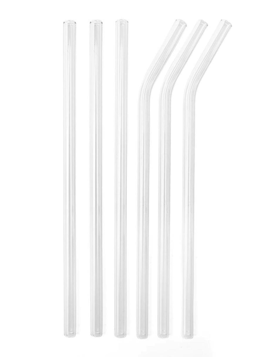 Set de Popotes Reutilizables de Vidrio Transparentes, 6 Piezas 1