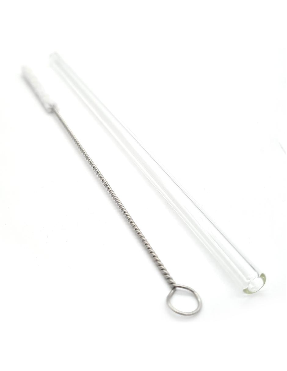 Set de Popotes Reutilizables de Vidrio Transparentes, 6 Piezas 2