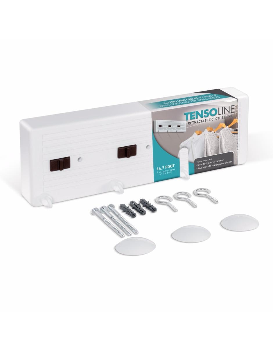 Tendedero de ropa para pared retráctil para interiores y exteriores Tensoline 3 Líneas