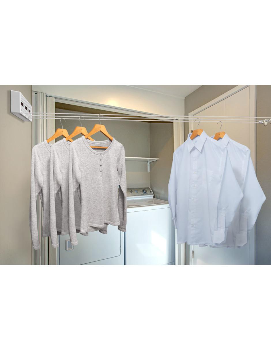 Tendedero de ropa para pared retráctil para interiores y exteriores Tensoline 3 Líneas