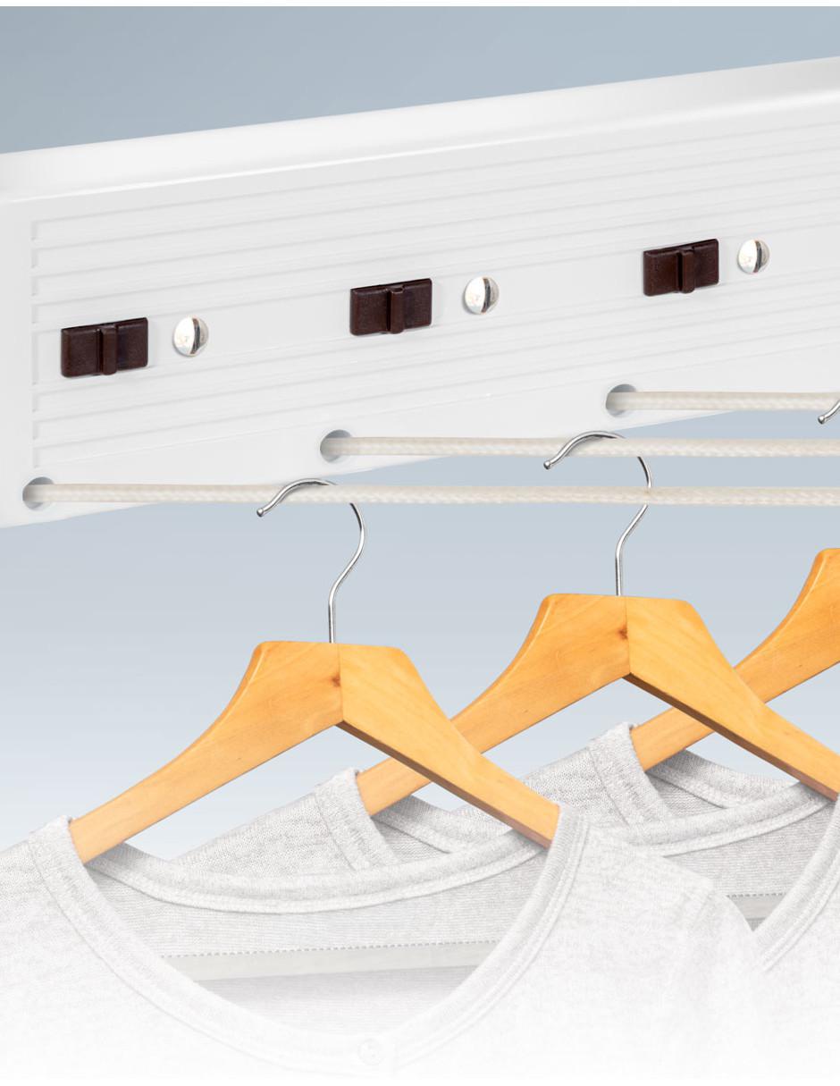 Tendedero de ropa para pared retráctil para interiores y exteriores Tensoline 3 Líneas