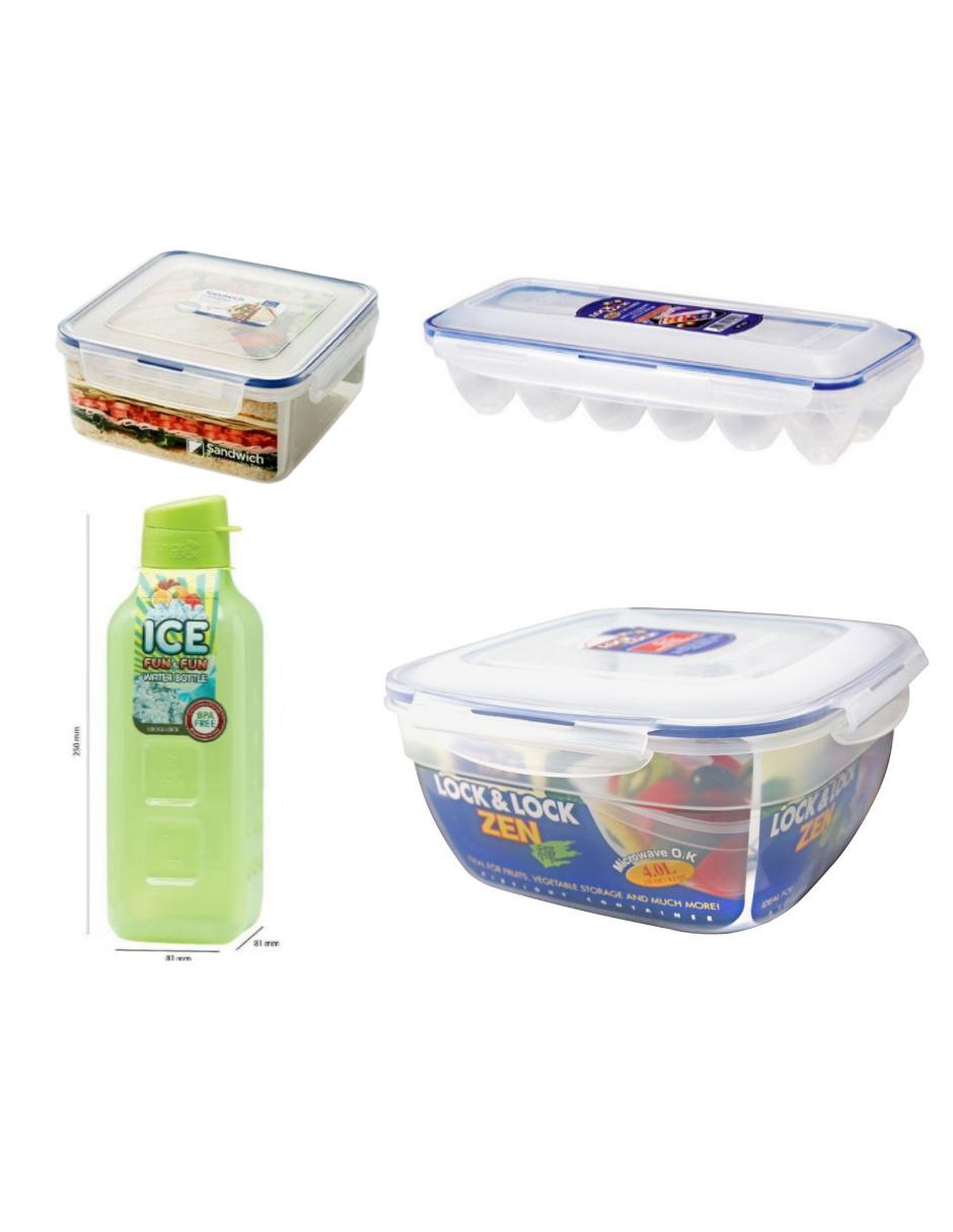 Set contenedores Lock & Lock 4 piezas