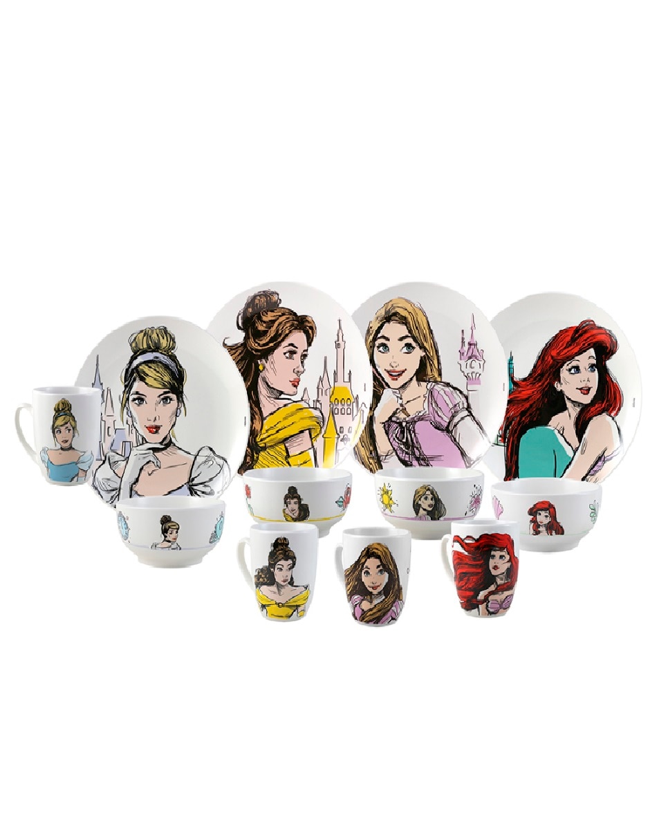 Vajilla cerrada Princesas de porcelana para 4 personas 1