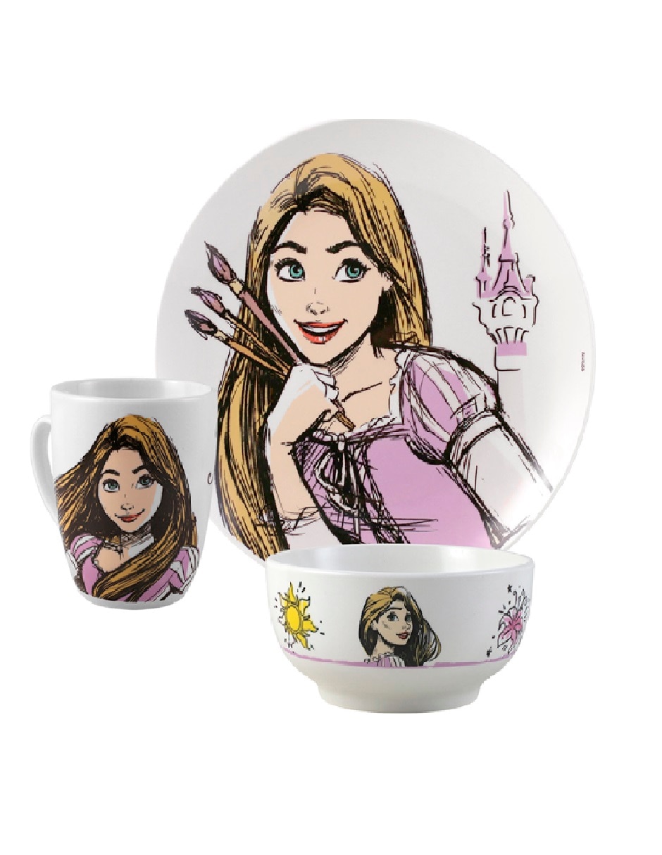 Vajilla cerrada Princesas de porcelana para 4 personas 8