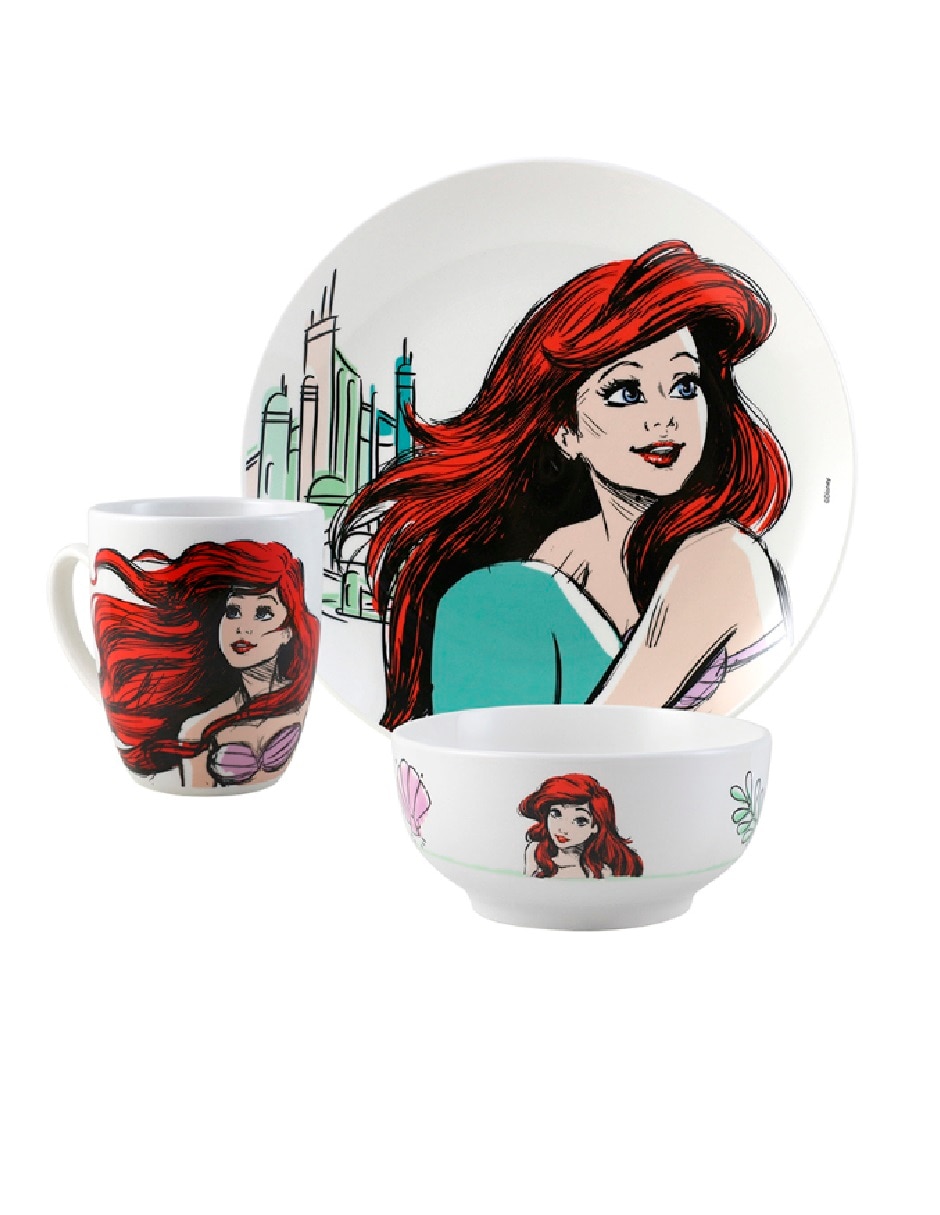 Vajilla cerrada Princesas de porcelana para 4 personas 9