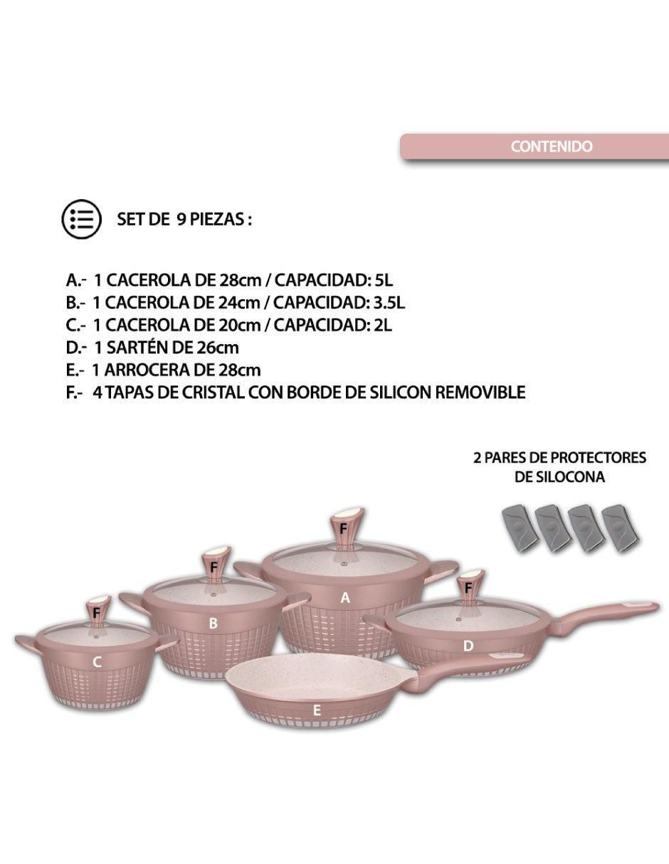 Batería de cocina de aluminio antiadherente convencional 13 piezas 3