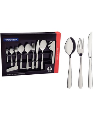 Set cubiertos Tramontina Amazonas de acero inoxidable 45 piezas