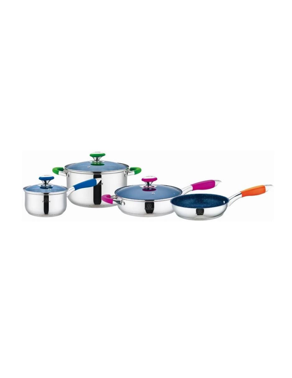Batería de cocina Fraciel Princesa de acero inoxidable 7 piezas