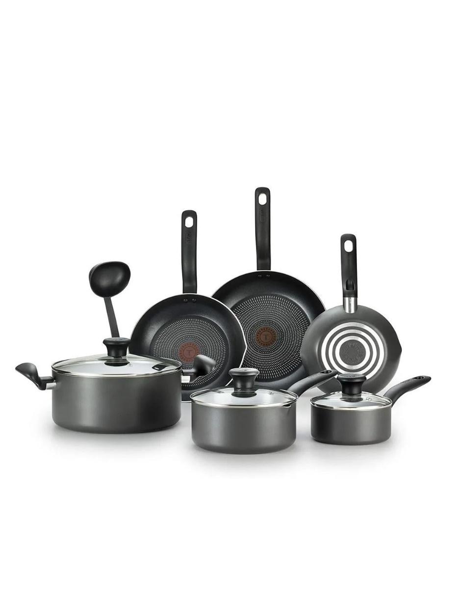 Batería de cocina T-Fal de aluminio antiadherente 10 piezas