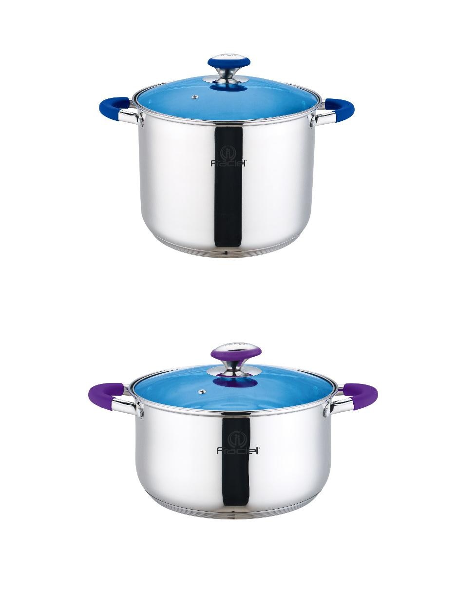 Batería de cocina Fraciel Florida de acero inoxidable 11 piezas