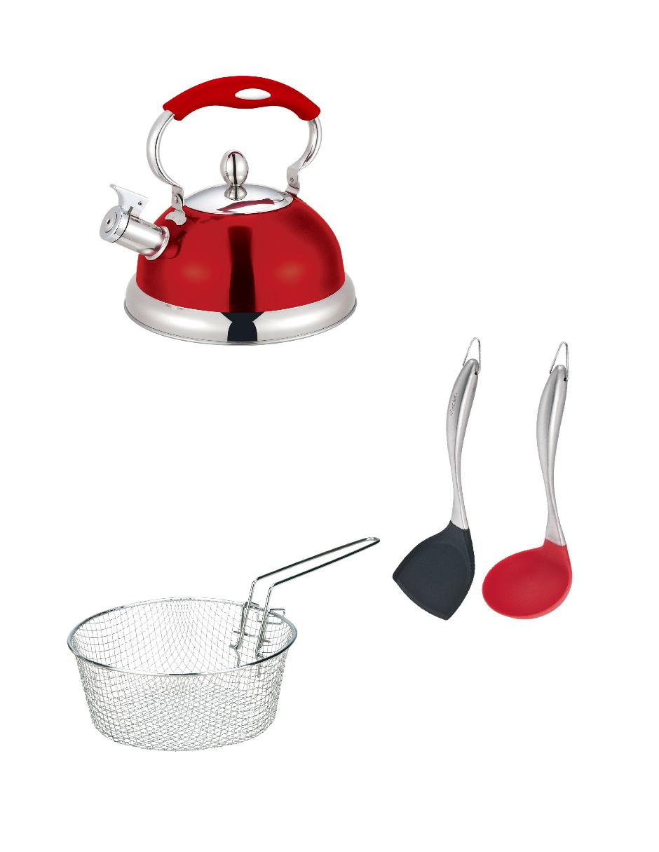 Batería de cocina Fraciel Florida de acero inoxidable 11 piezas