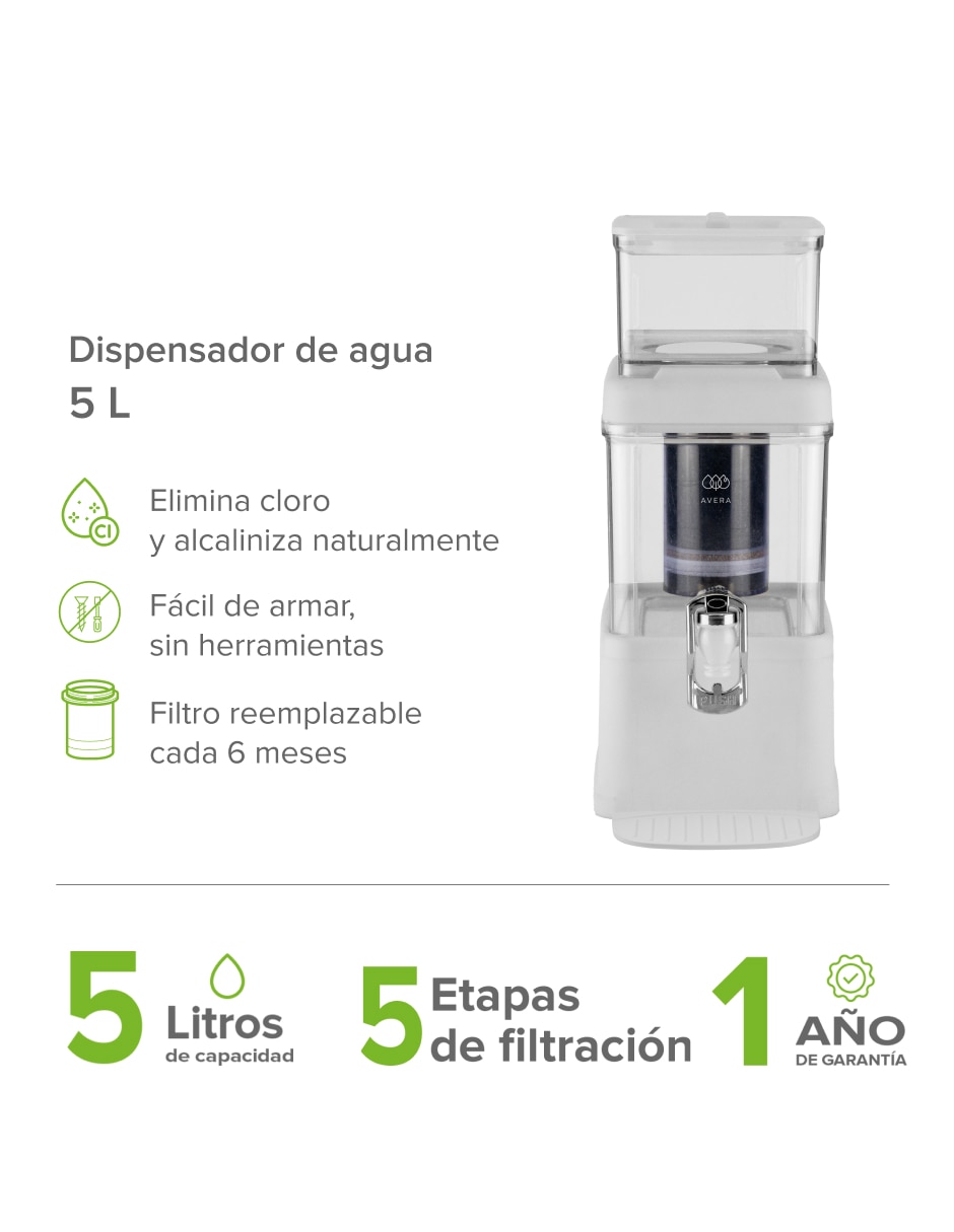 Filtro purificador de agua PA5L 3