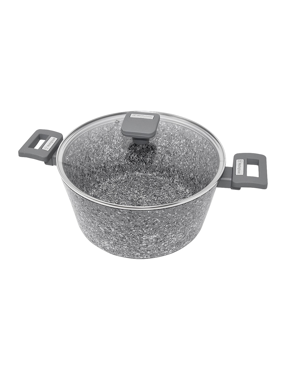 Batería de cocina Westinghouse Wccs007006bggy de aluminio antiadherente piedra 6 piezas