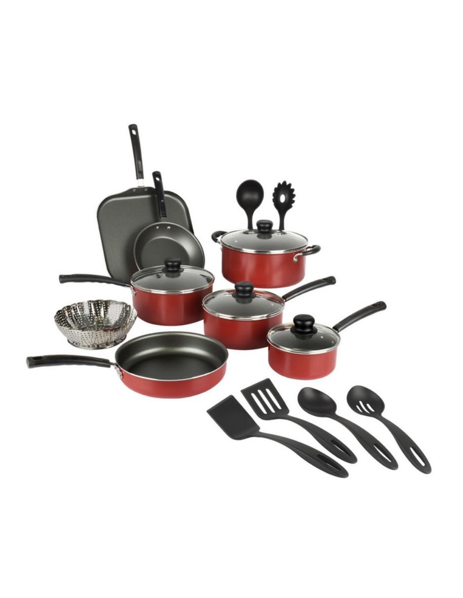 Batería de cocina Tramontina de aluminio antiadherente 18 piezas