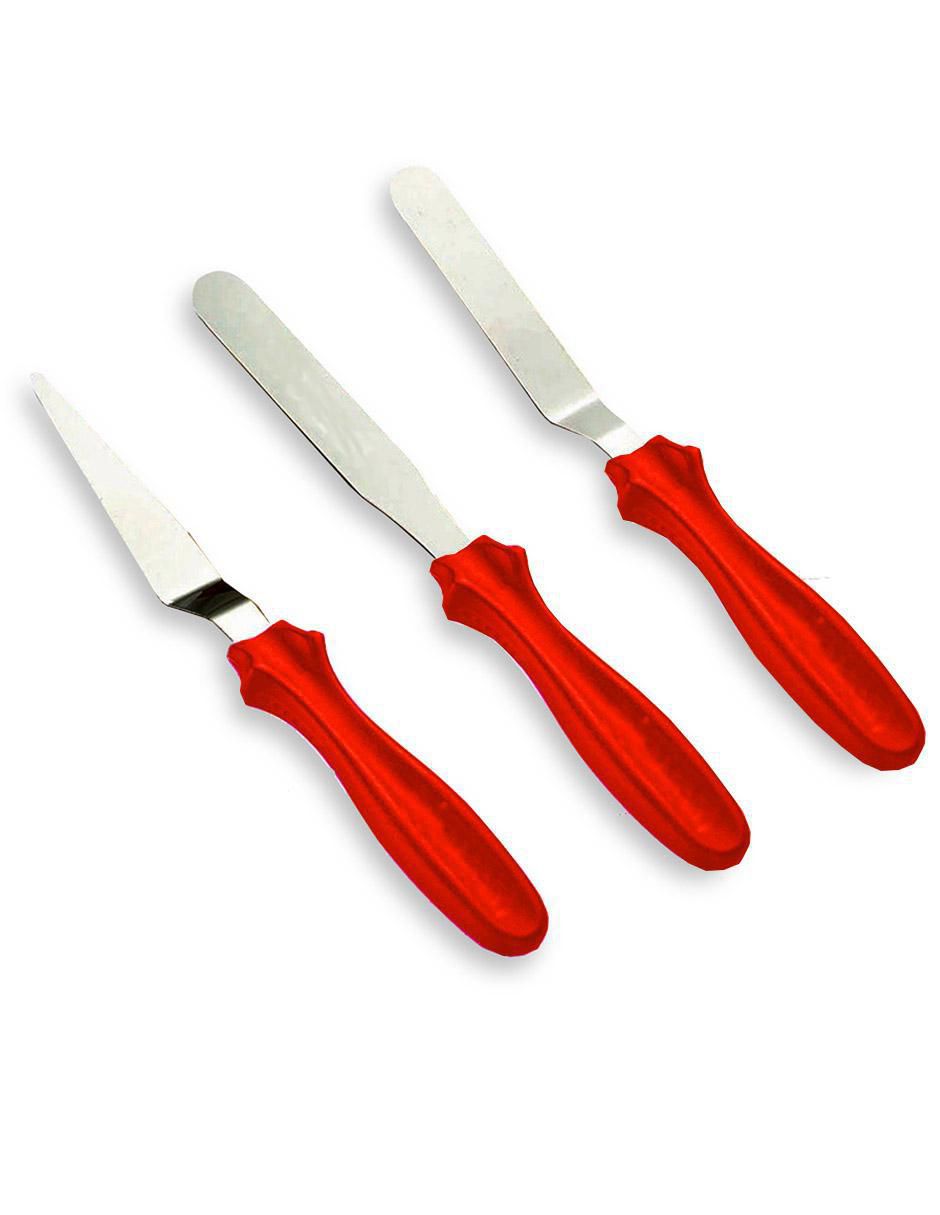 Set de espátulas 3 piezas de acero