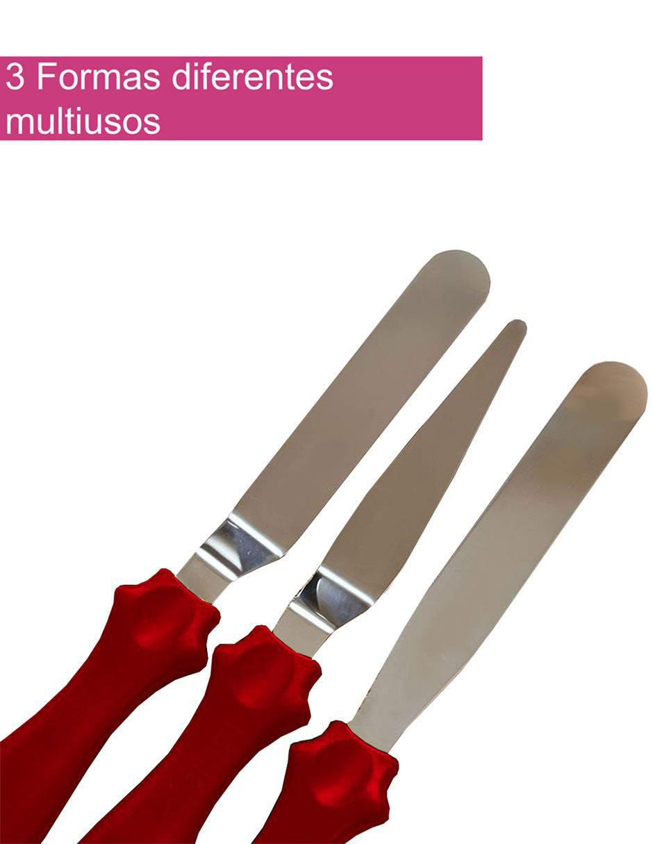 Set de espátulas 3 piezas de acero 6