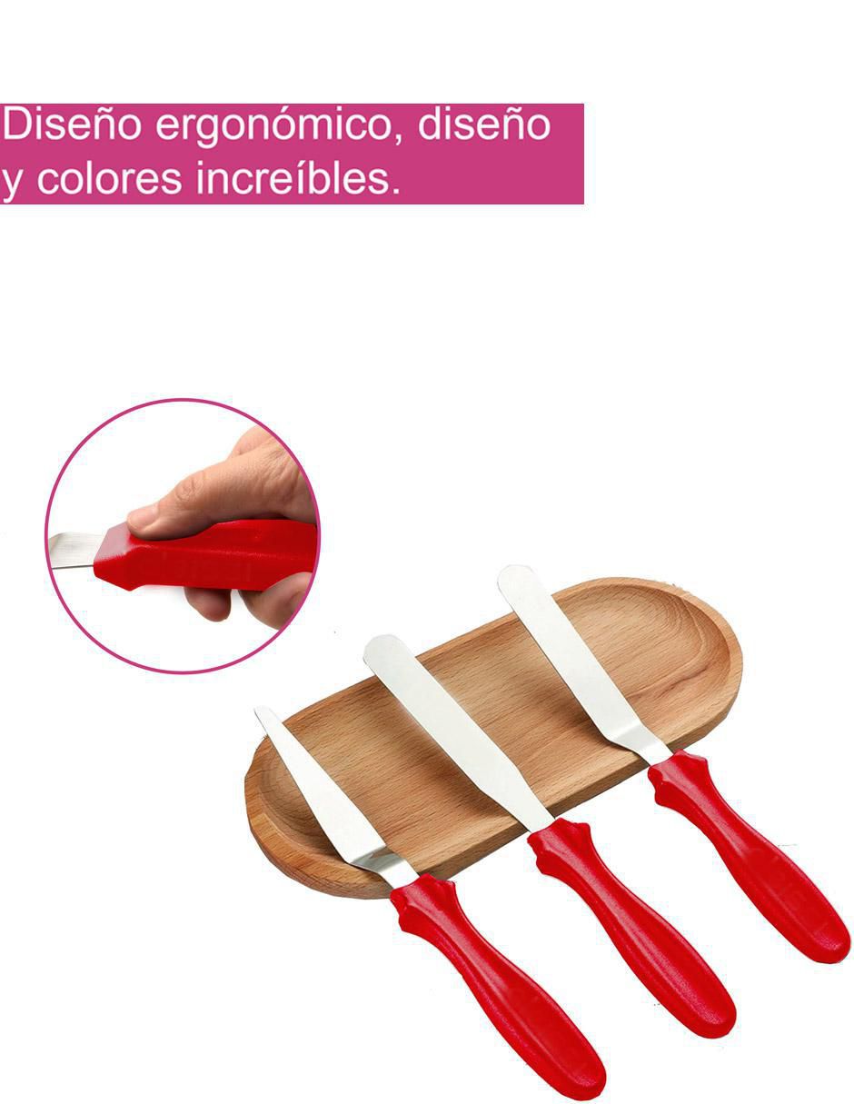 Set de espátulas 3 piezas de acero