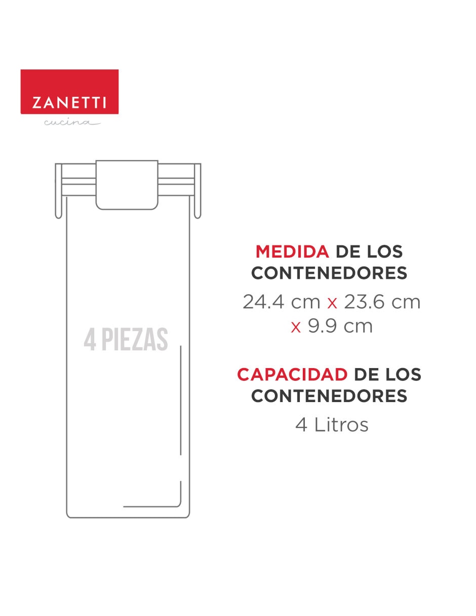 Set contenedores 8 piezas