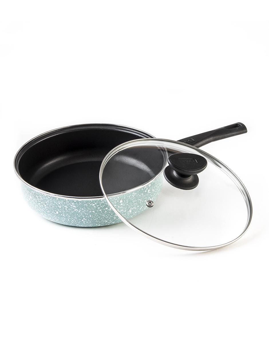 Batería de cocina Cinsa Jade de acero vitrificado antiadherente convencional 12 piezas 2