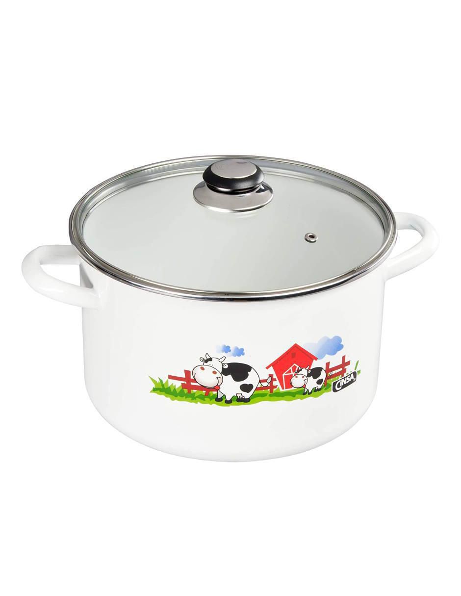 Batería de cocina Cinsa Terranova de acero vitrificado antiadherente 8 piezas