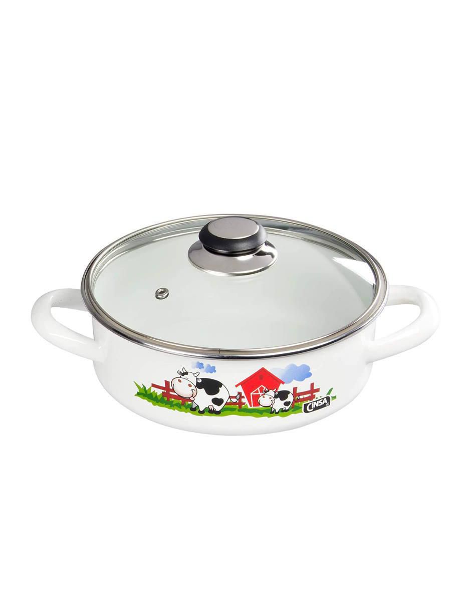 Batería de cocina Cinsa Terranova de acero vitrificado antiadherente 8 piezas