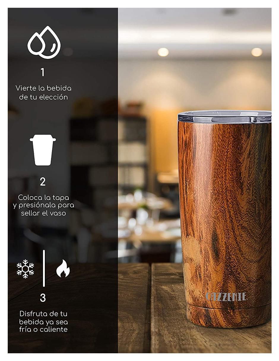 Vaso de acero con tapa disc top 6