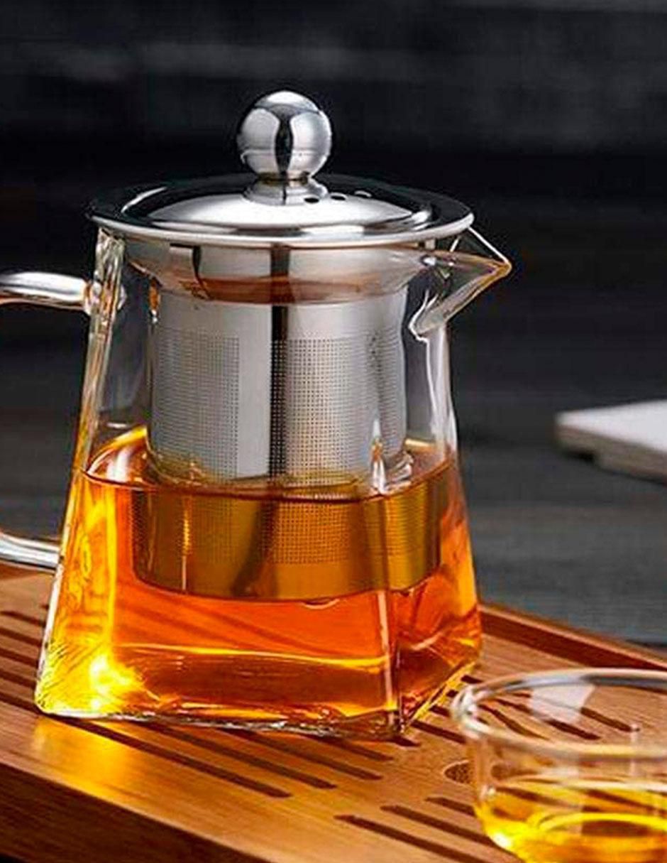 Tetera infusora Cazzenie de vidrio templado