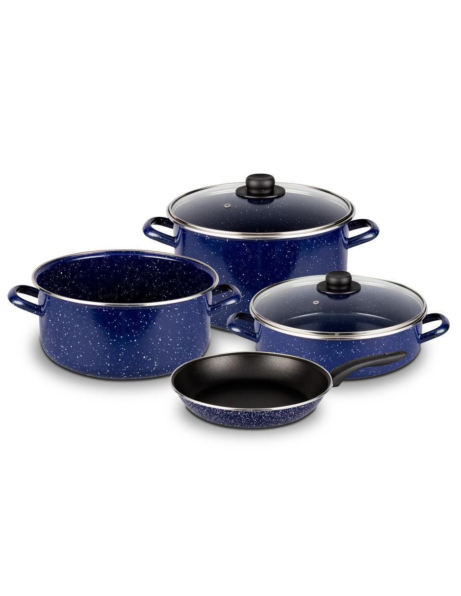 Batería de cocina Ekco Florencia de acero antiadherente 6 piezas