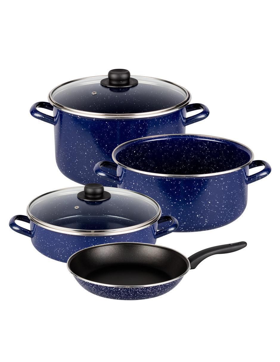 Batería de cocina Ekco Florencia de acero antiadherente 6 piezas