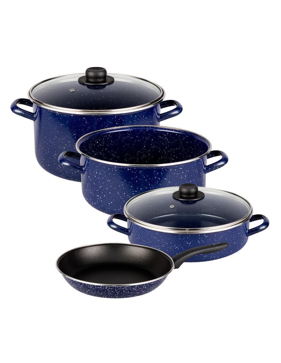 Batería de cocina Ekco Florencia de acero antiadherente 6 piezas