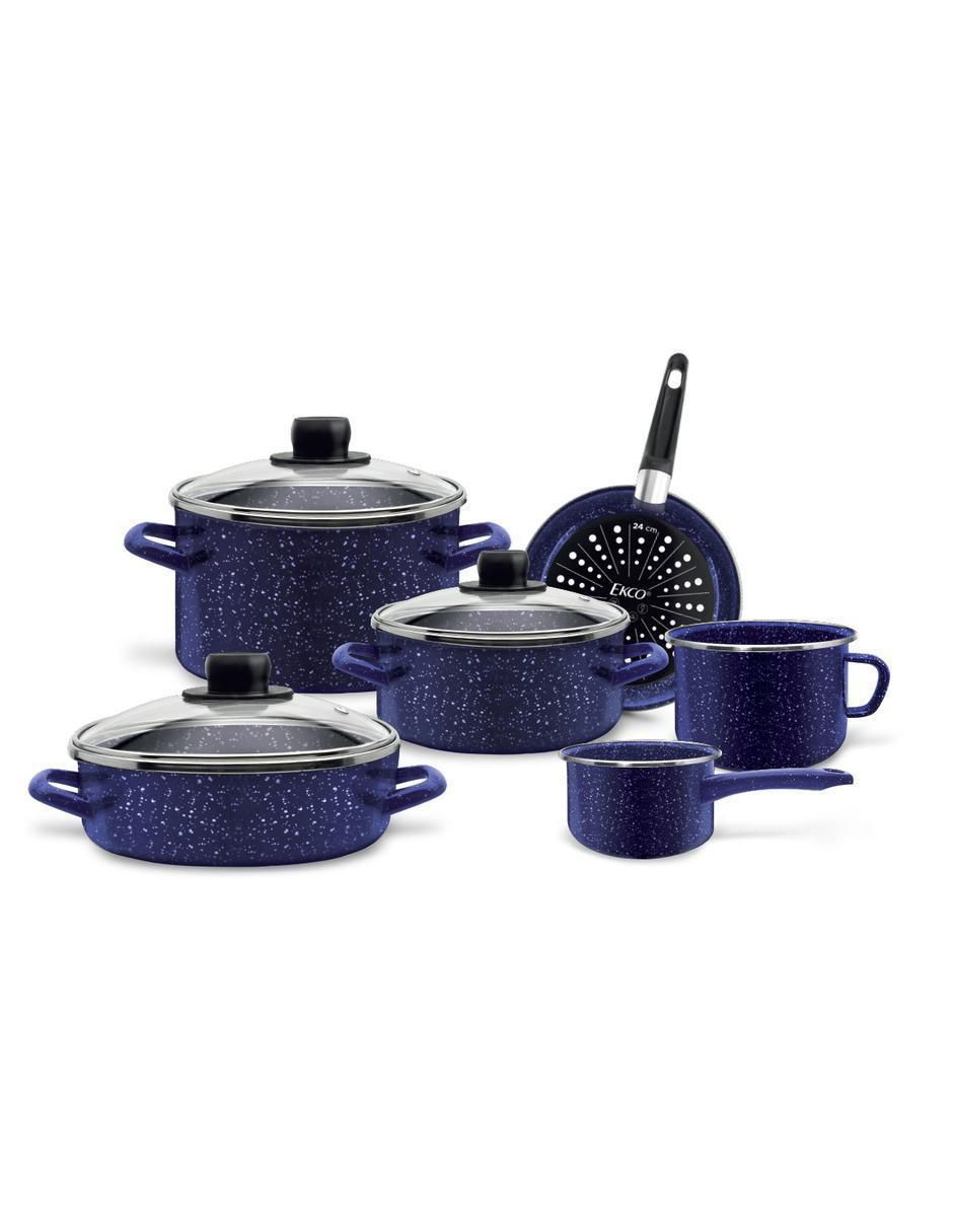 Batería de cocina Ekco Victoria de acero antiadherente 9 piezas
