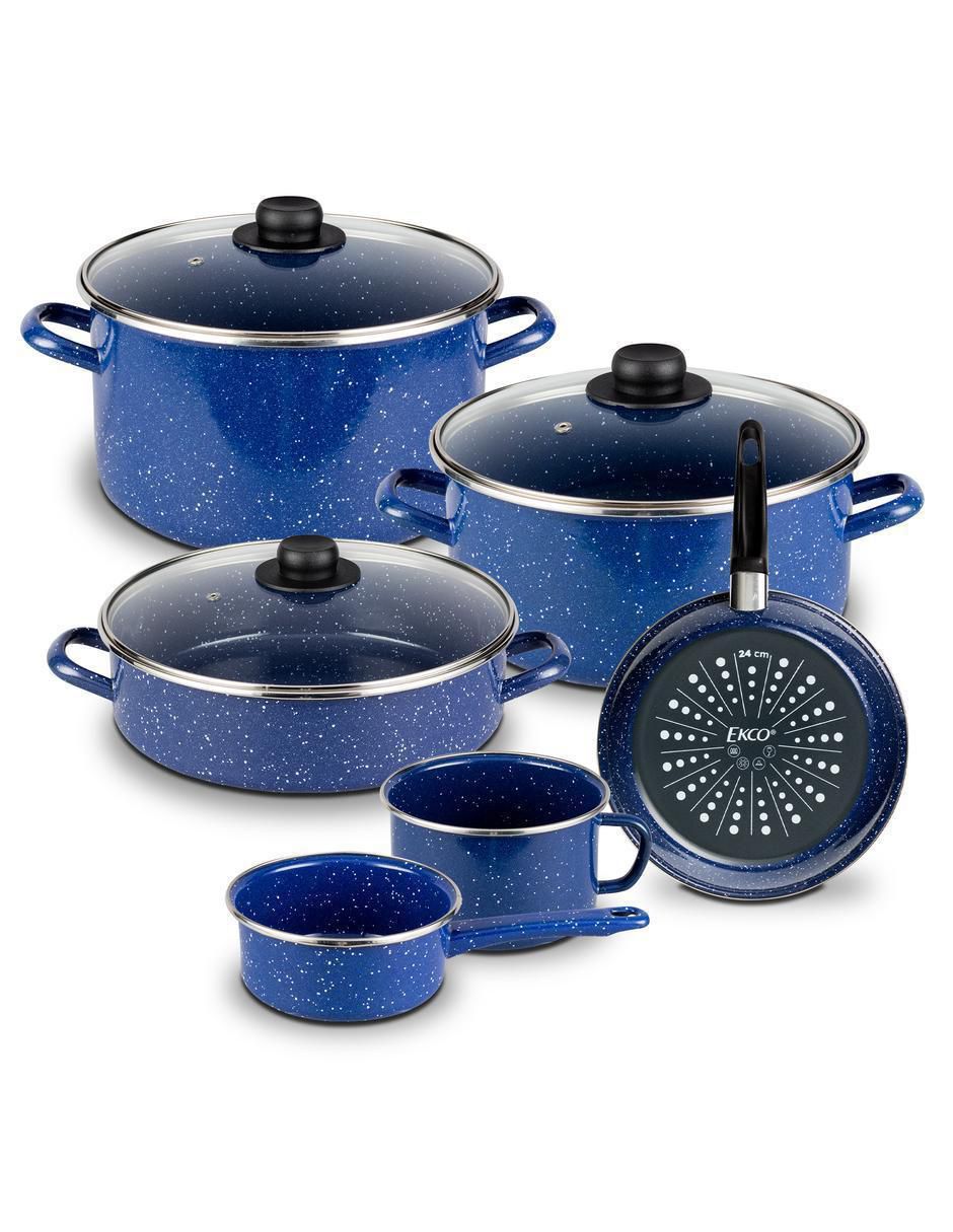 Batería de cocina Ekco de acero antiadherente 9 piezas