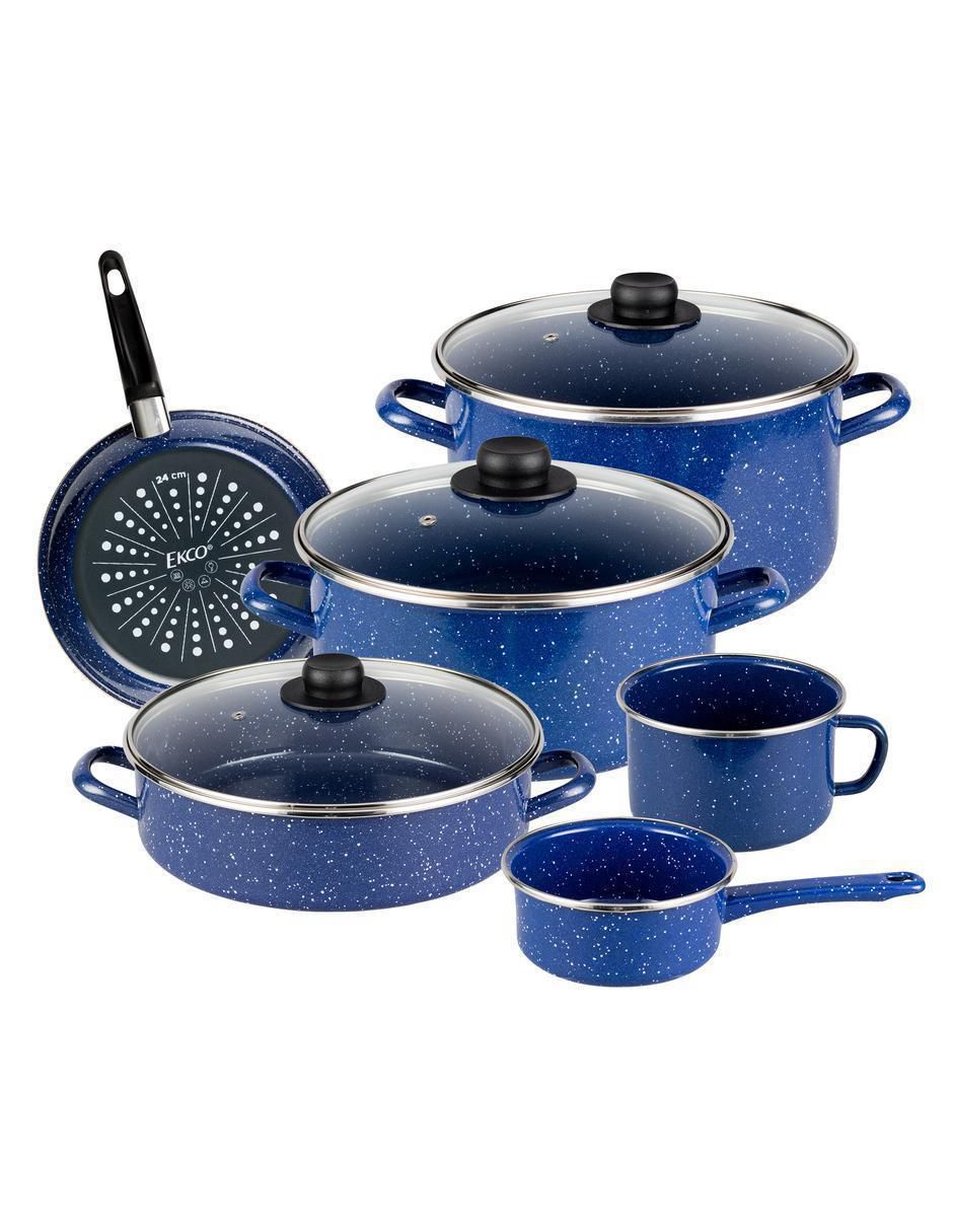 Batería de cocina Ekco de acero antiadherente 9 piezas