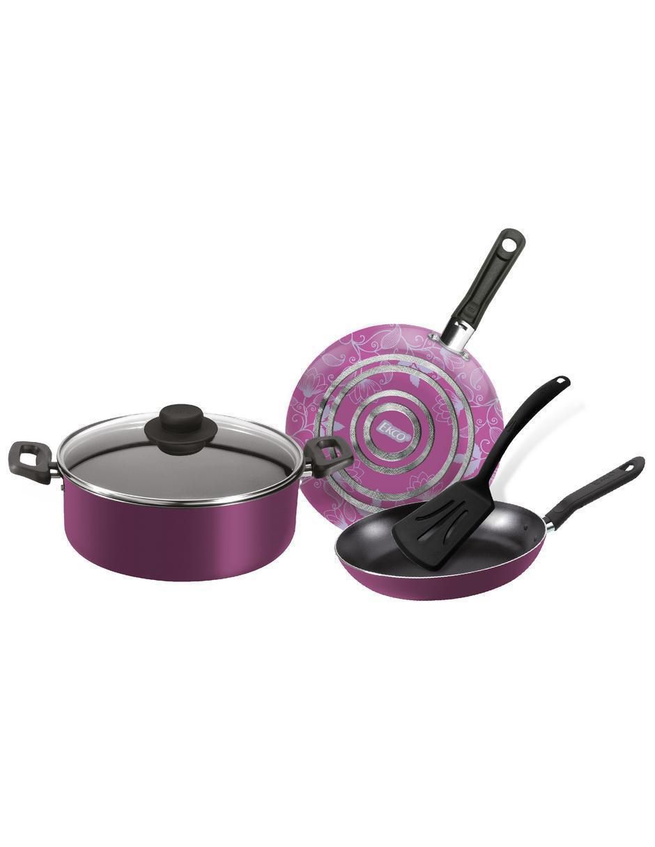 Batería de cocina Ekco de aluminio antiadherente 5 piezas