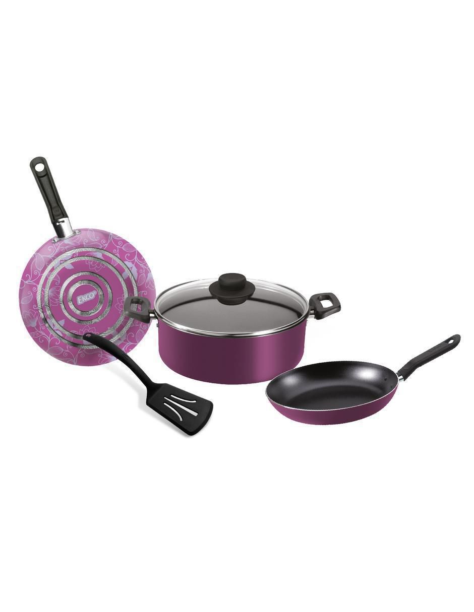 Batería de cocina Ekco de aluminio antiadherente 5 piezas
