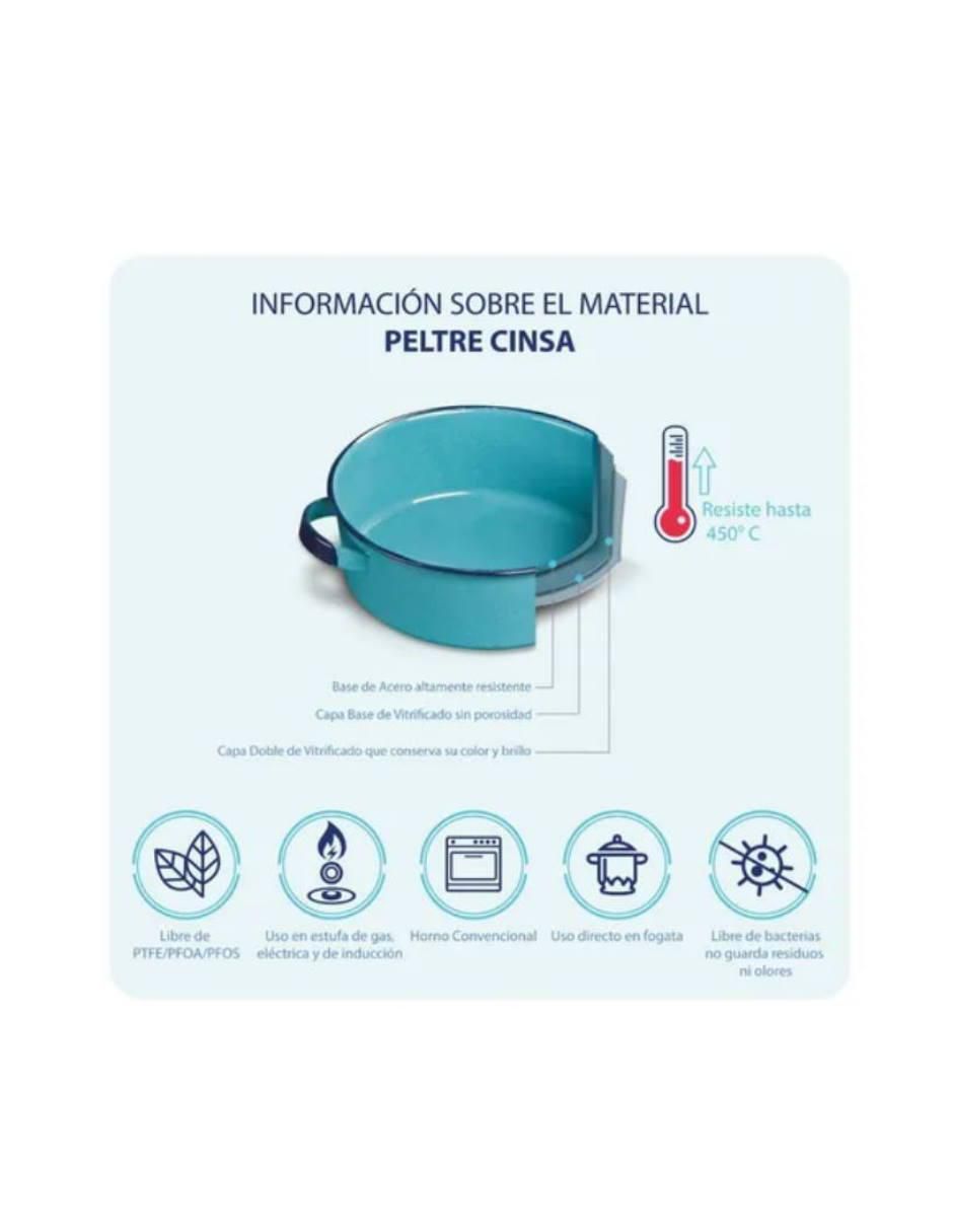 Batería de cocina Cinsa Popular de acero vitrificado 10 piezas
