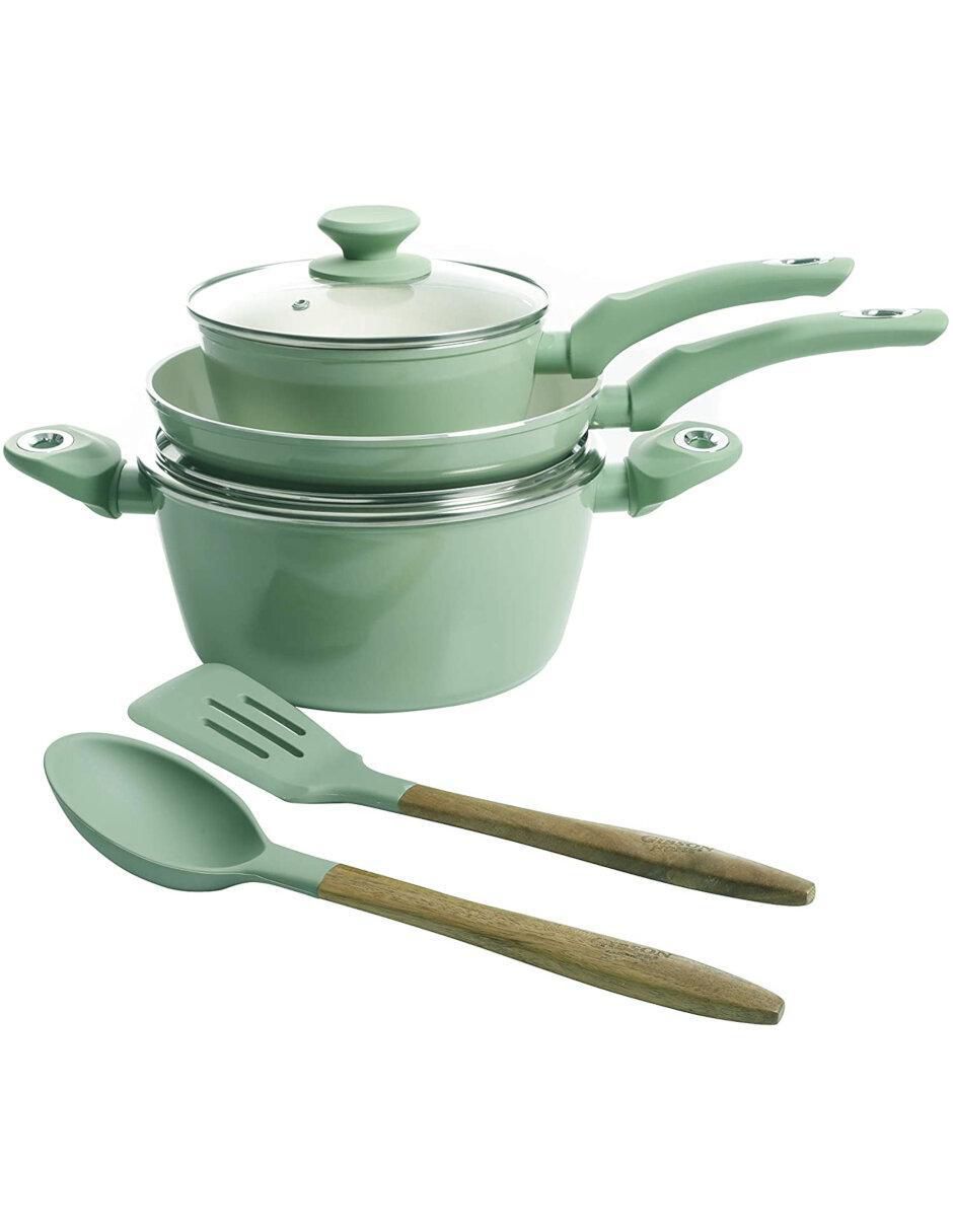 Batería de cocina Cocina Javaz de aluminio antiadherente 7 piezas