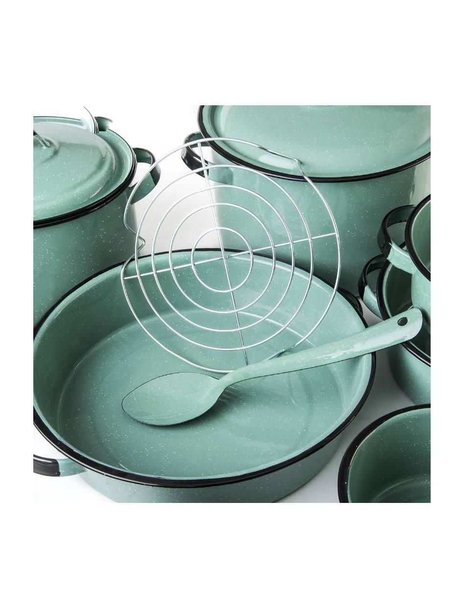 Batería de cocina Cinsa Yaqui Plus de acero vitrificado 13 piezas