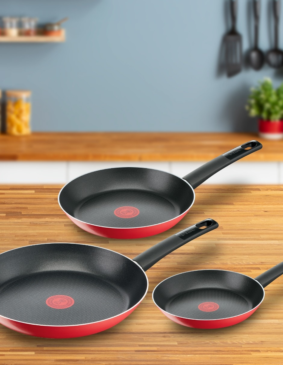Set de sartenes T-Fal Simply cook de aluminio 3 piezas
