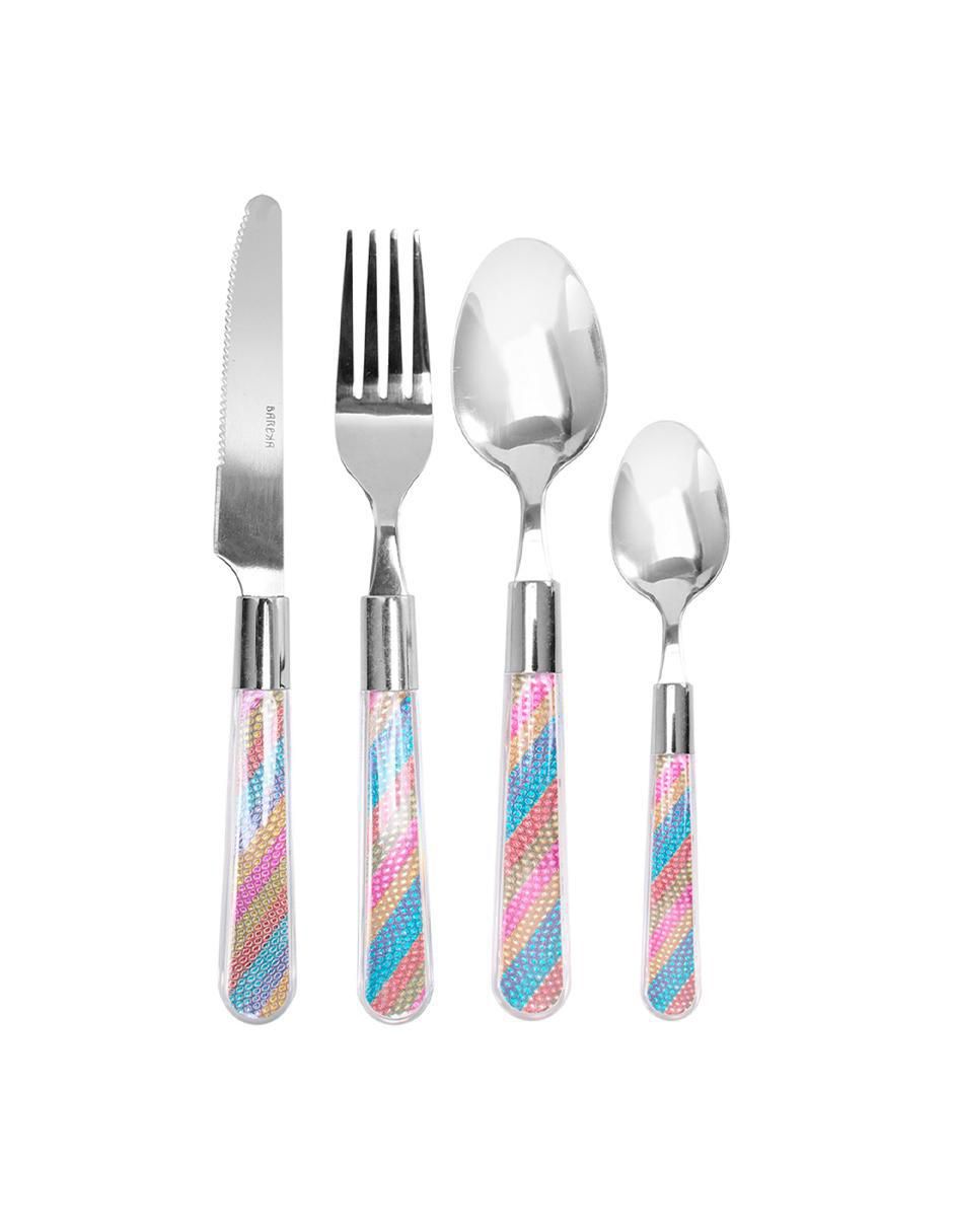 Set cubiertos de acero inoxidable 17 piezas