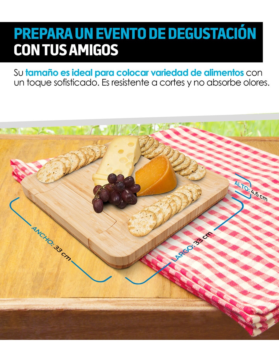 Tabla para queso de bambú 3
