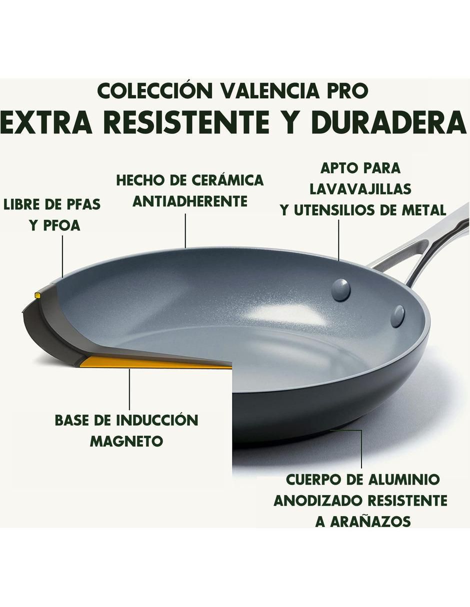 Sartén con tapa Greenpan Valencia Pro de acero inoxidable