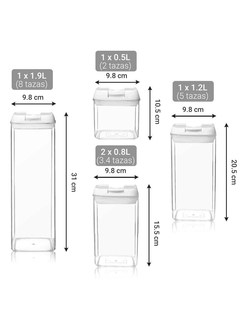 Set contenedores Lo Necesito de abs 5 piezas